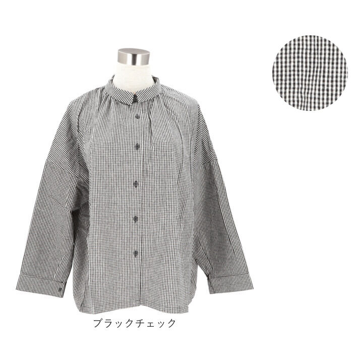 BACKYARD FAMILY「DGY ディージーワイ チェックシャツ レディース 通販 ブラウス シャツ ギャザーブラウス」|シャツ・ブラウス|