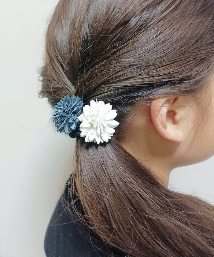 BACKYARD FAMILY「ヘアゴム キッズ おしゃれ 通販 お花 フラワー 48202102 ベラお花モチーフヘアゴム」|ヘアゴム・シュシュ|