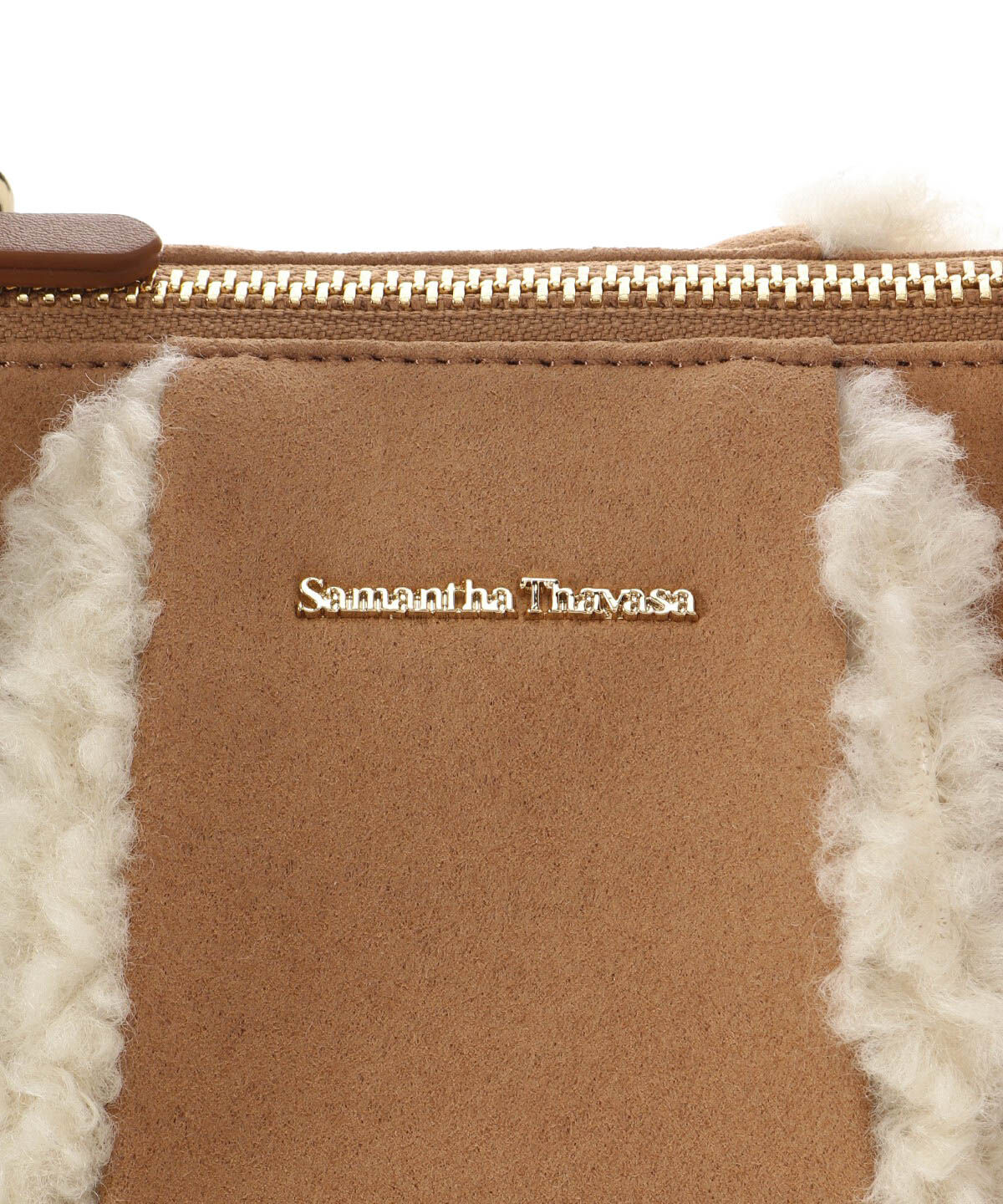Samantha Thavasa「ムートン調タックデザインソフトレザーハンドバッグ」|ハンドバッグ|