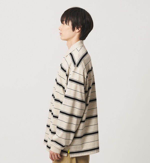 NICE WEATHER「＜NICE WEATHER＞ボーダー ロングスリーブ ポロシャツ」|Tシャツ・カットソー|
