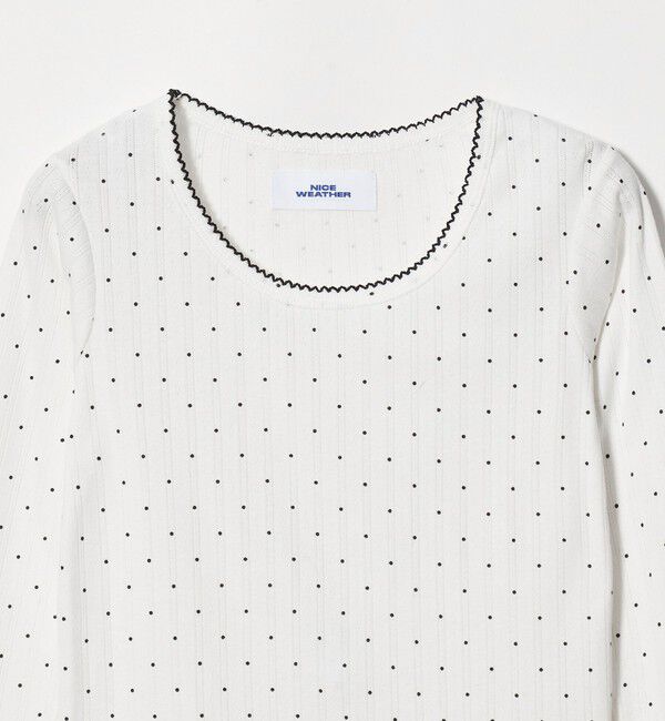NICE WEATHER「＜NICE WEATHER＞ドットレース カットソー」|Tシャツ・カットソー|