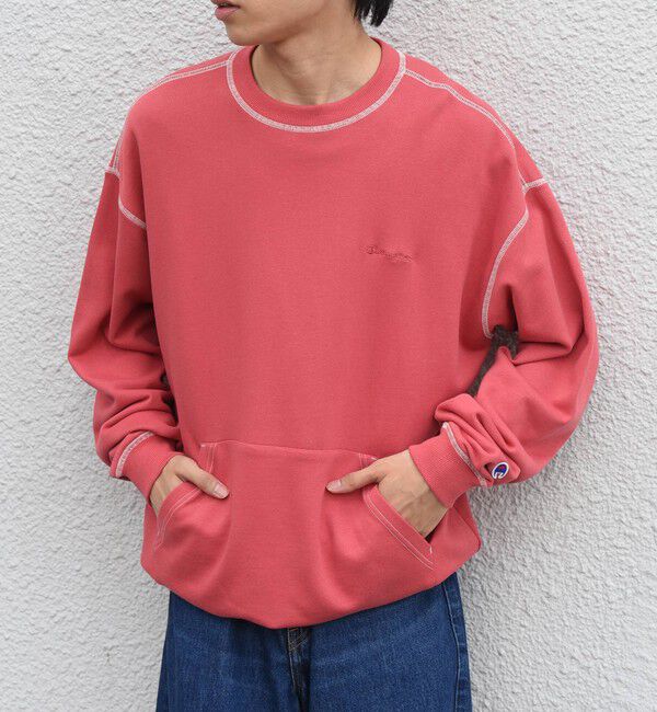 SHIPS any「【SHIPS any別注】Champion: ワンポイント ロゴ 刺繍 ステッチ リラックス スウェット◇」|スウェット・ジャージ|