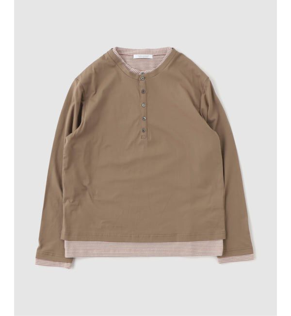 JOURNAL STANDARD「レイヤード ヘンリーネック ロンT」|Tシャツ・カットソー|ブラウン B