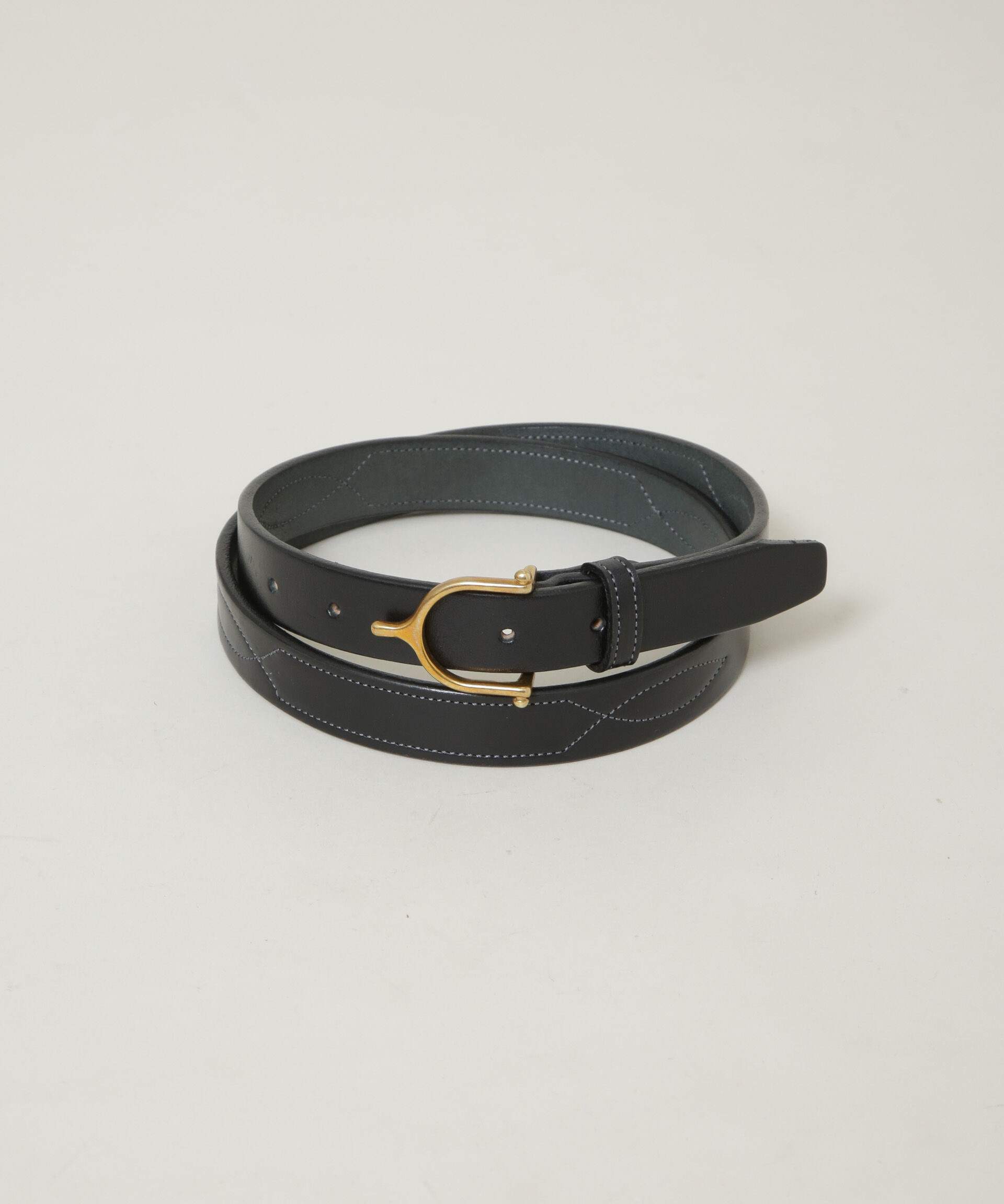 NANO universe「TORY LEATHER/別注 1 inch Spur Belt」|ベルト|ブラック