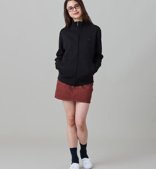 LACOSTE「鹿の子ダブルジップ ハイネック ドライバーズニット」|カーディガン|