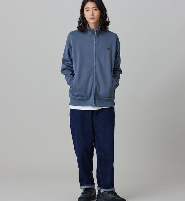 LACOSTE「鹿の子ダブルジップ ハイネック ドライバーズニット」|カーディガン|