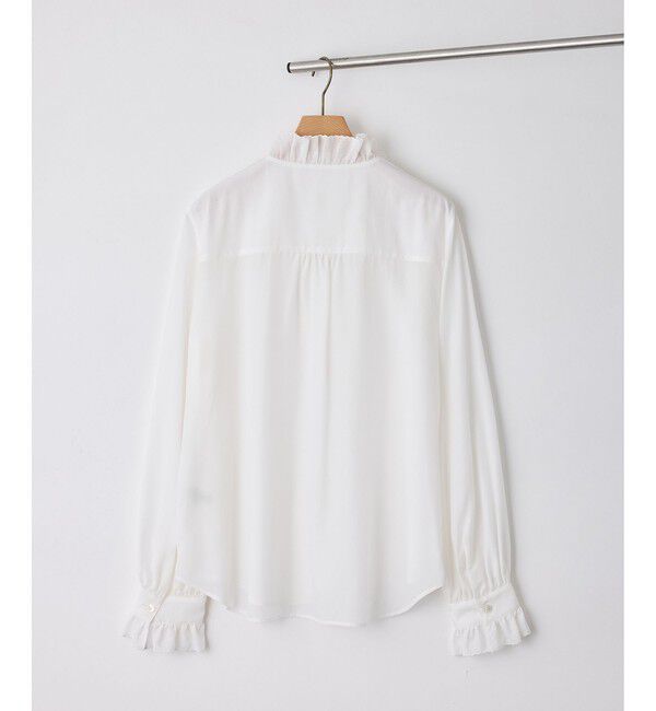 ROPE「【J'aDoRe・一部店舗限定サイズ】エンブロイダリーフリルブラウス/イージーケア」|シャツ・ブラウス|