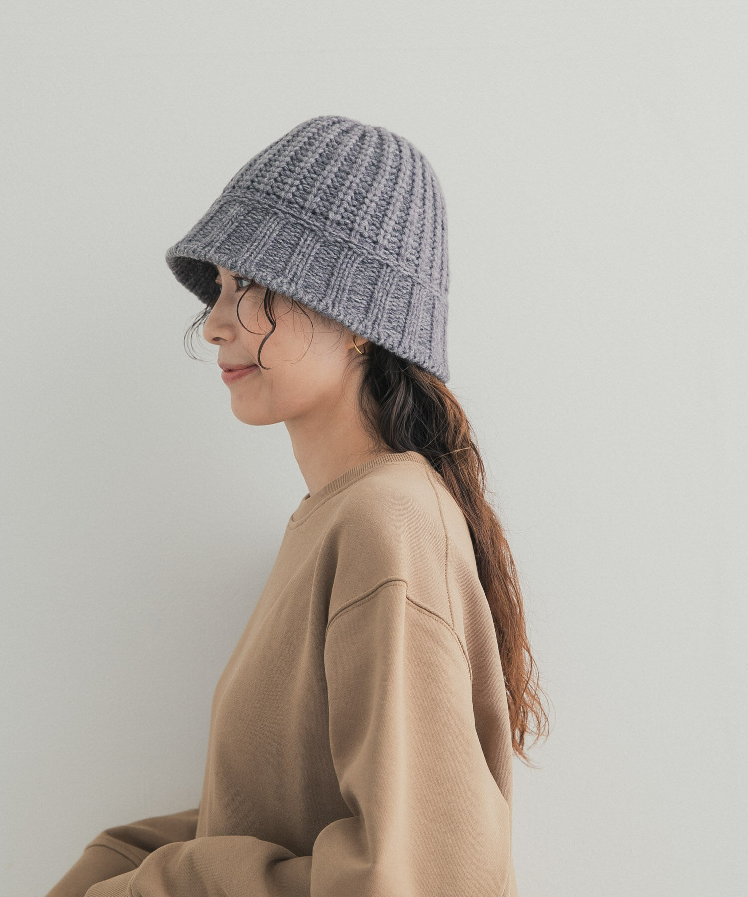URBAN RESEARCH DOORS「ニットバケットハット」|ハット|グレー