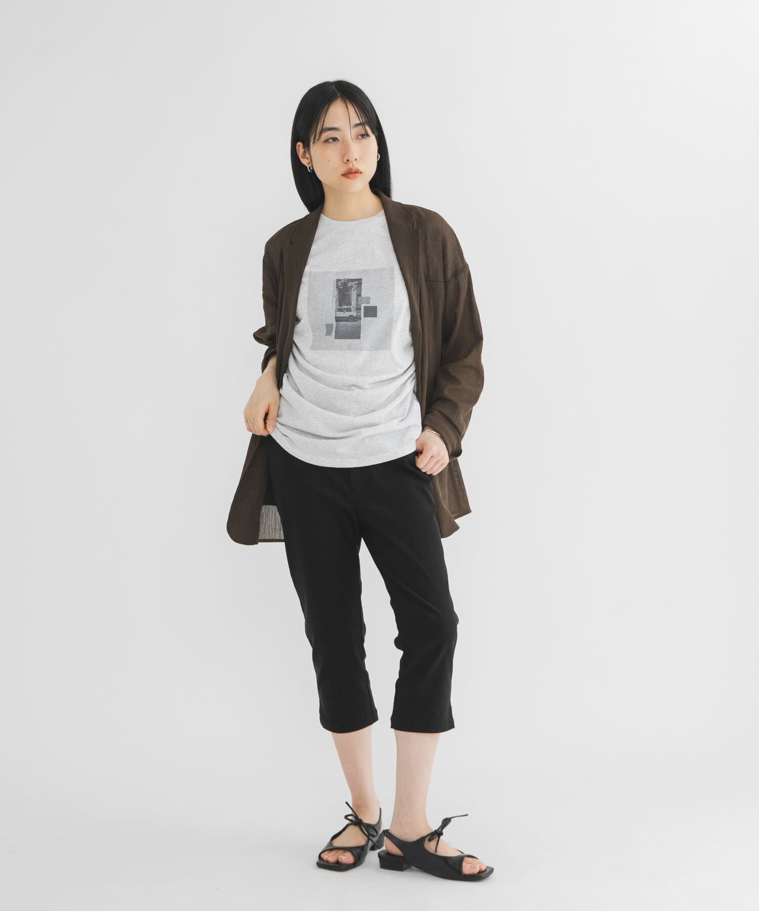  「ドレーププリントTEE」|Tシャツ・カットソー|