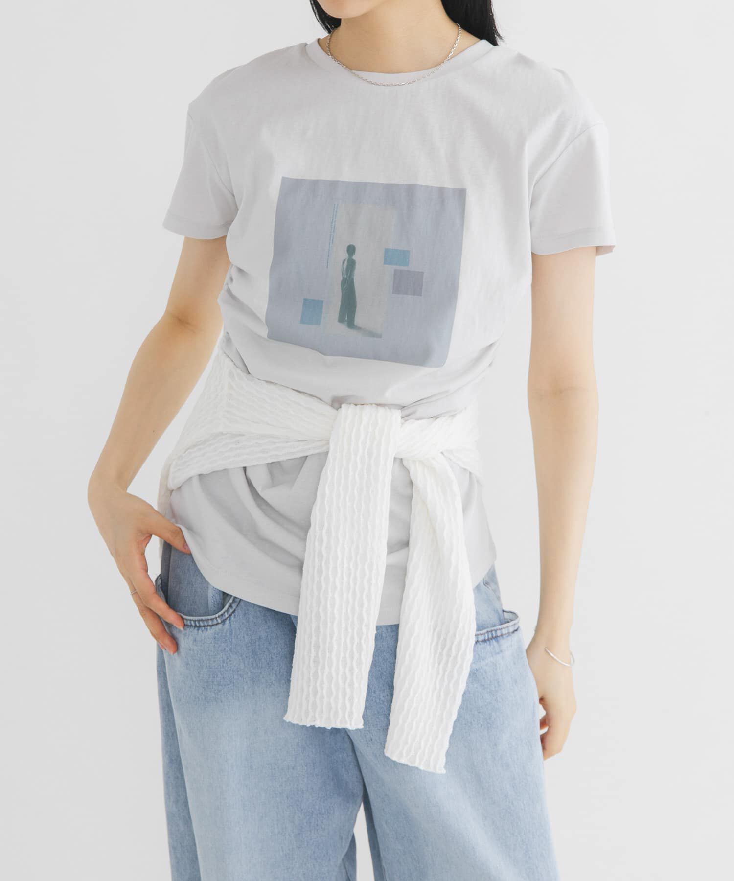  「ドレーププリントTEE」|Tシャツ・カットソー|