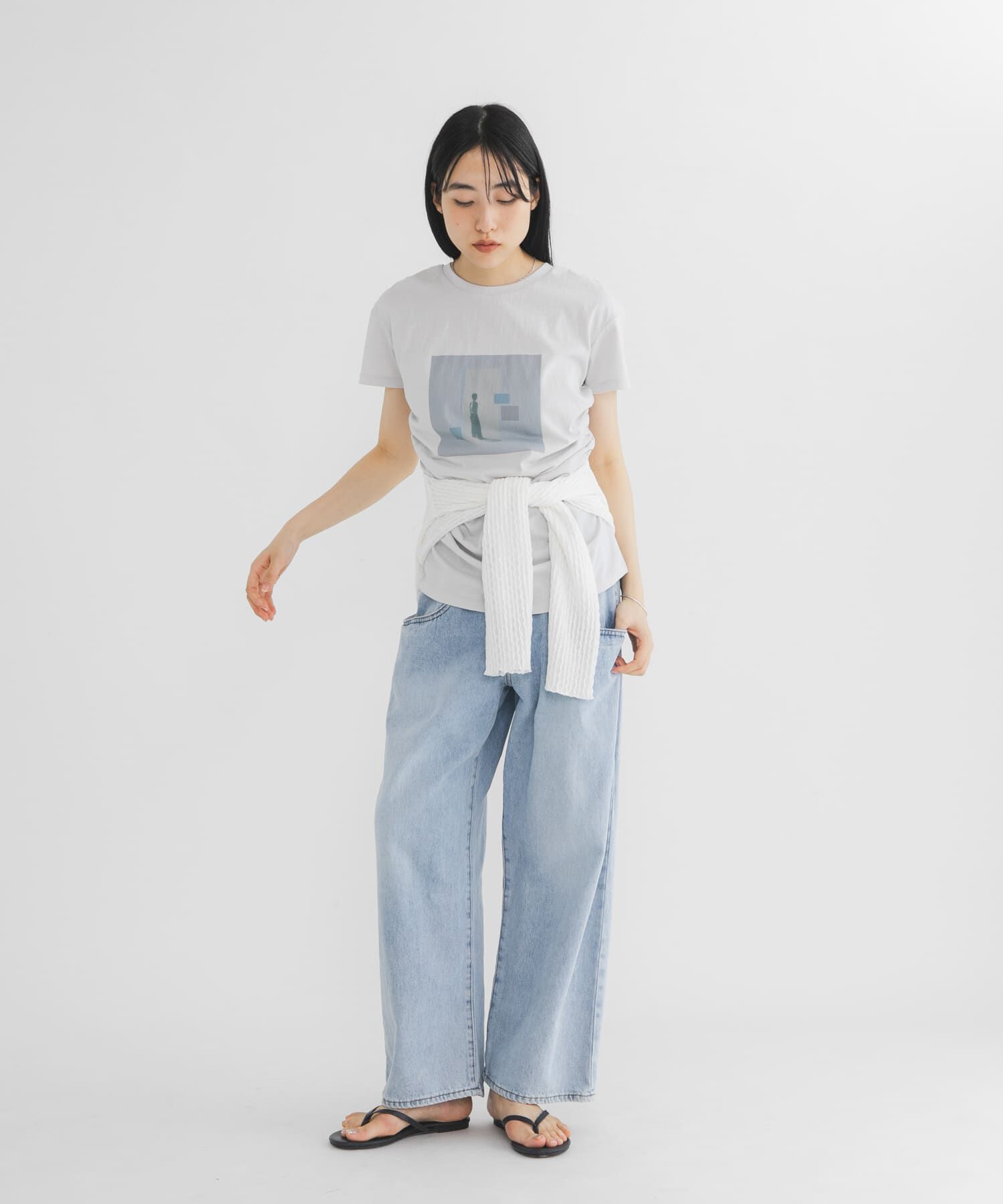  「ドレーププリントTEE」|Tシャツ・カットソー|
