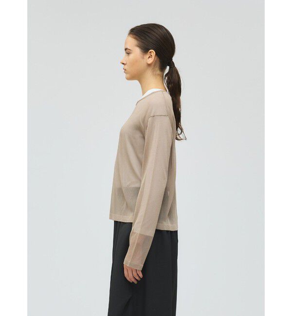 mizuiro ind「mizuiro ind シアークルーネックプルオーバー」|ニット・セーター|