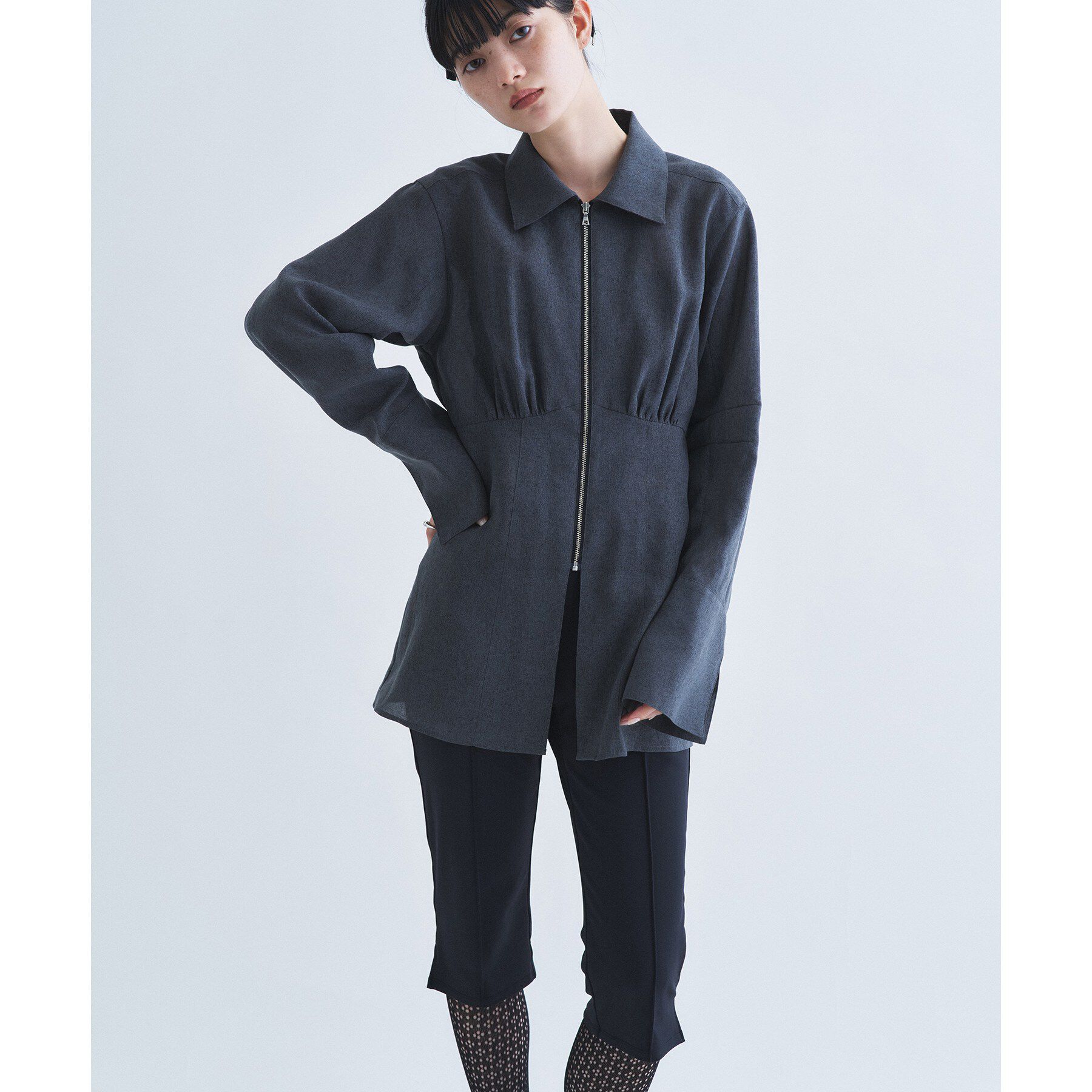 CODE A「sheer form zip shirts」|シャツ・ブラウス|