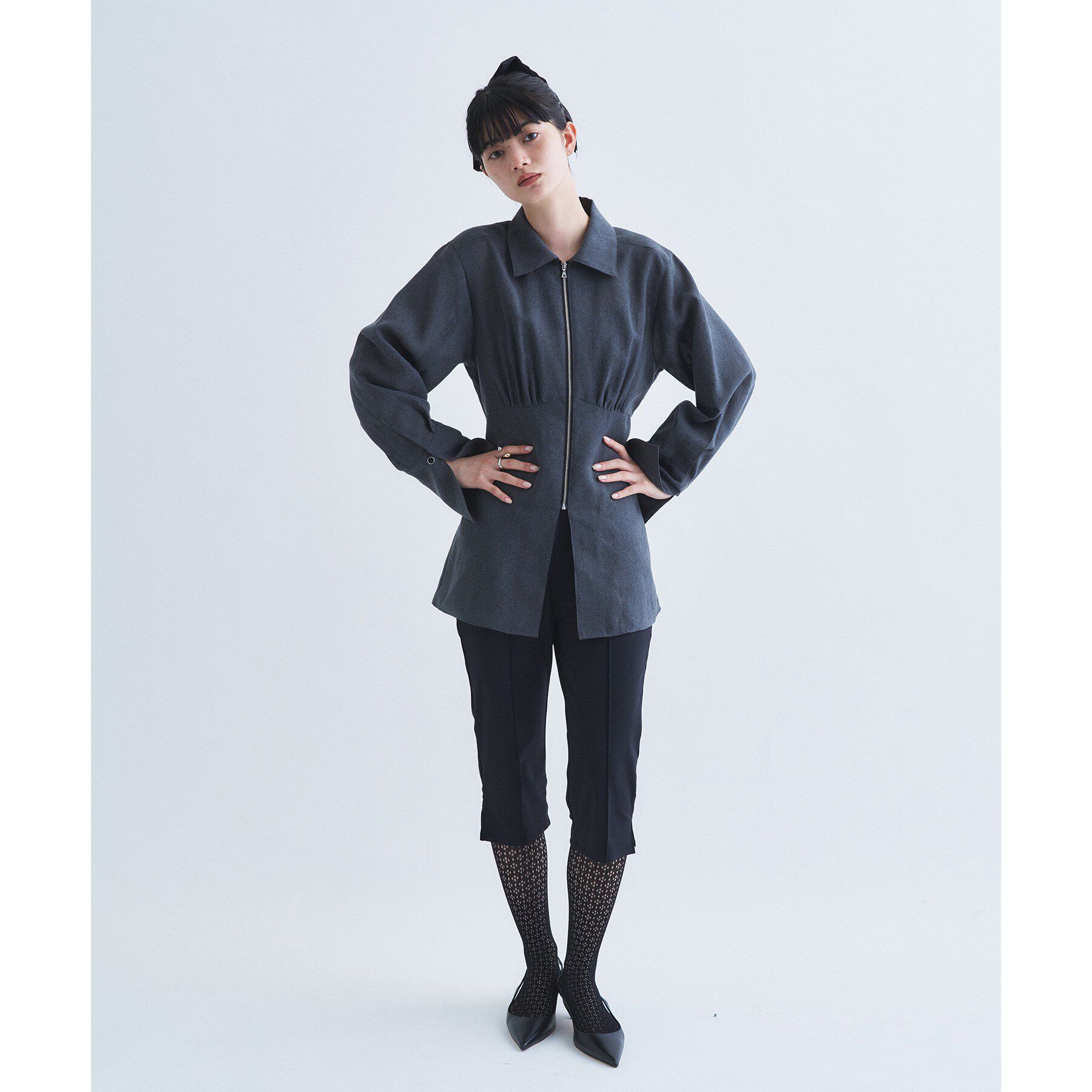 CODE A「sheer form zip shirts」|シャツ・ブラウス|