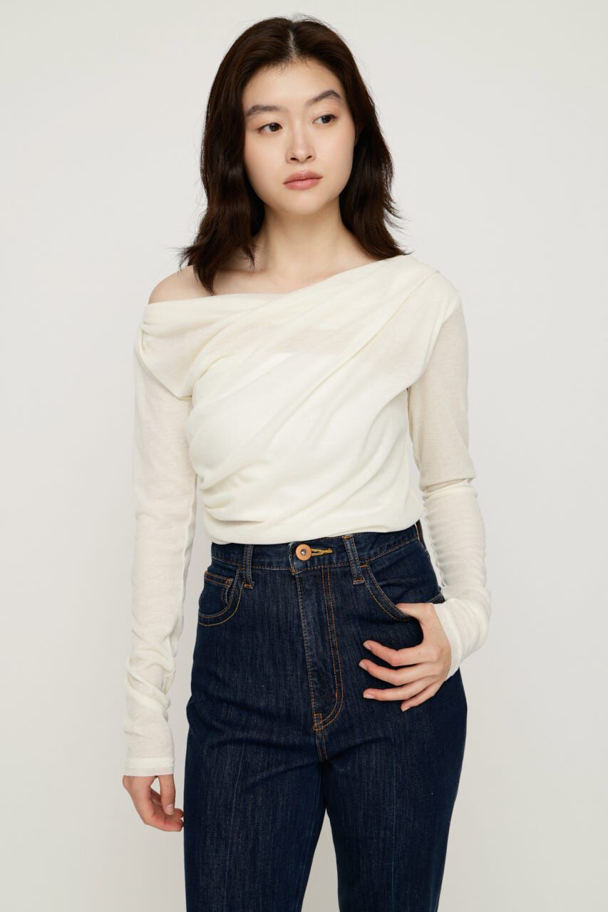 SLY「TUCK DRAPE CUT トップス」|Tシャツ・カットソー|