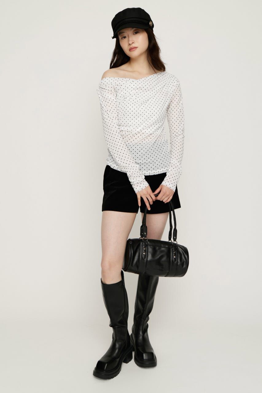 SLY「TUCK DRAPE CUT トップス」|Tシャツ・カットソー|