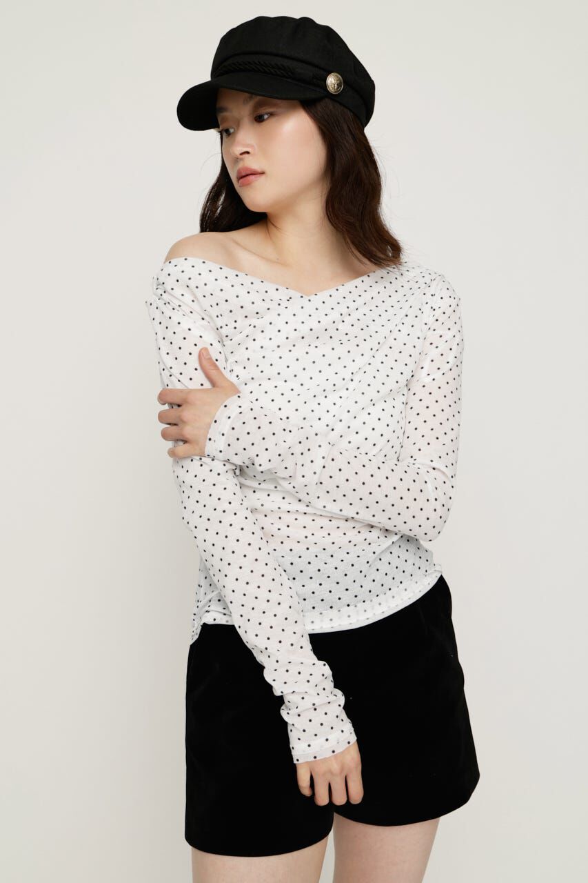 SLY「TUCK DRAPE CUT トップス」|Tシャツ・カットソー|