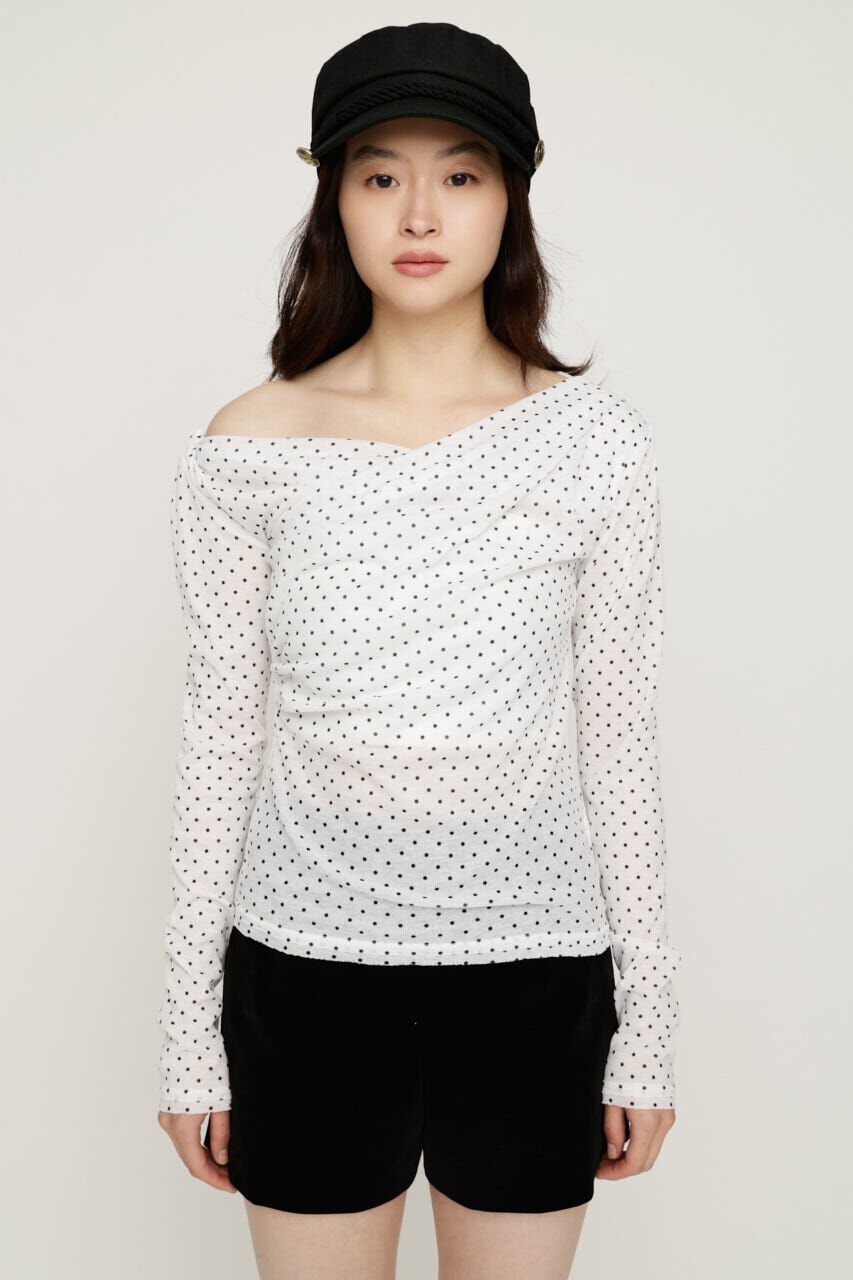 SLY「TUCK DRAPE CUT トップス」|Tシャツ・カットソー|