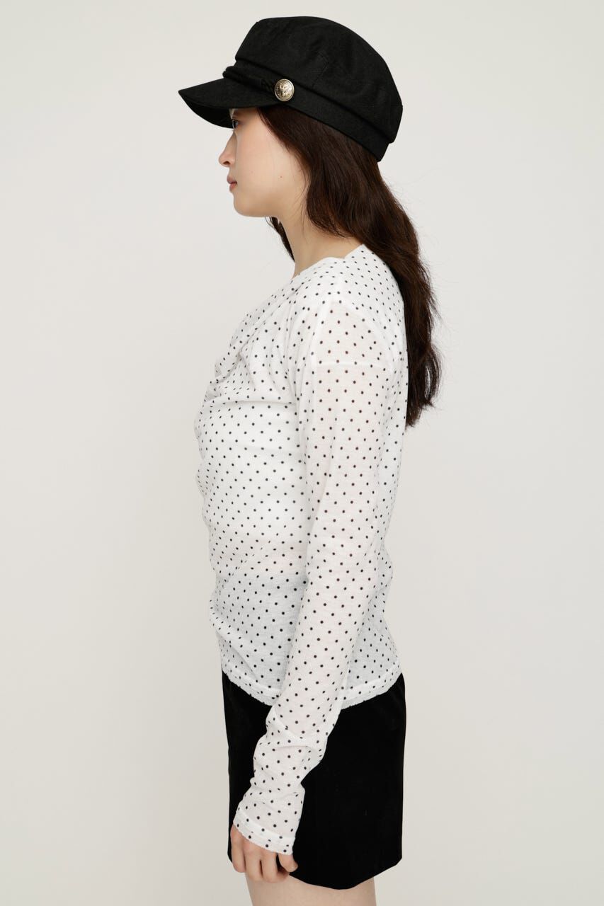 SLY「TUCK DRAPE CUT トップス」|Tシャツ・カットソー|