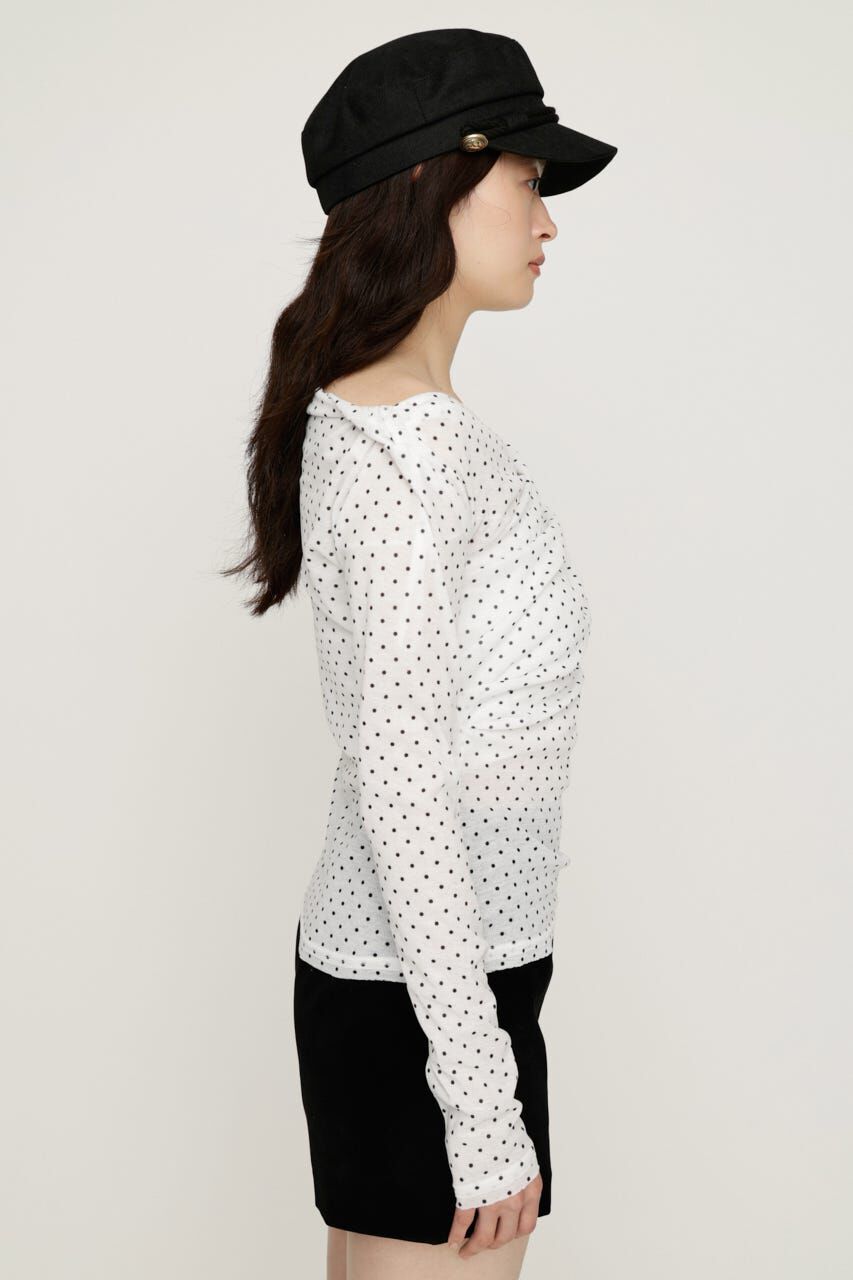 SLY「TUCK DRAPE CUT トップス」|Tシャツ・カットソー|