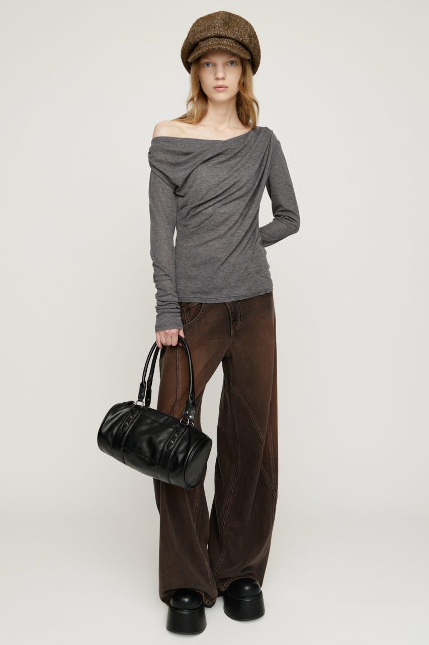 SLY「TUCK DRAPE CUT トップス」|Tシャツ・カットソー|