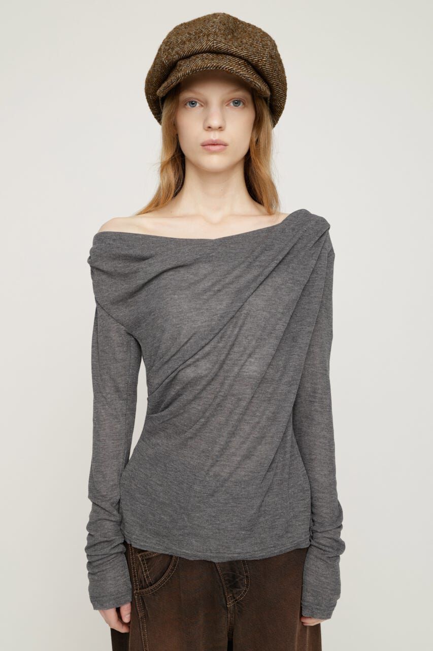 SLY「TUCK DRAPE CUT トップス」|Tシャツ・カットソー|