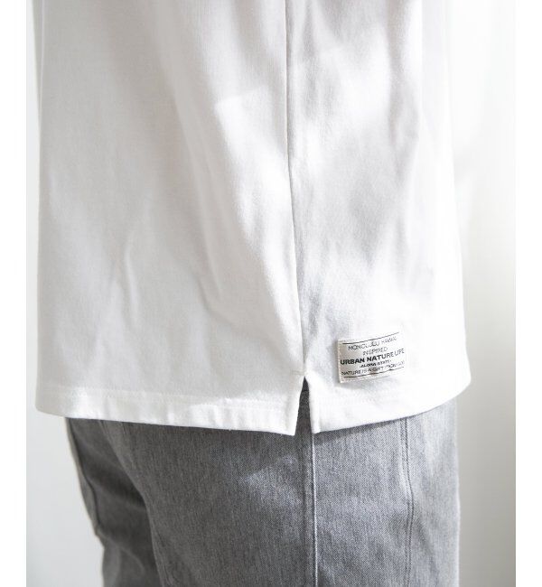 ikka「URBAN NATURE LIFE アーバンネイチャーライフ フロッキープリントTシャツ」|Tシャツ・カットソー|