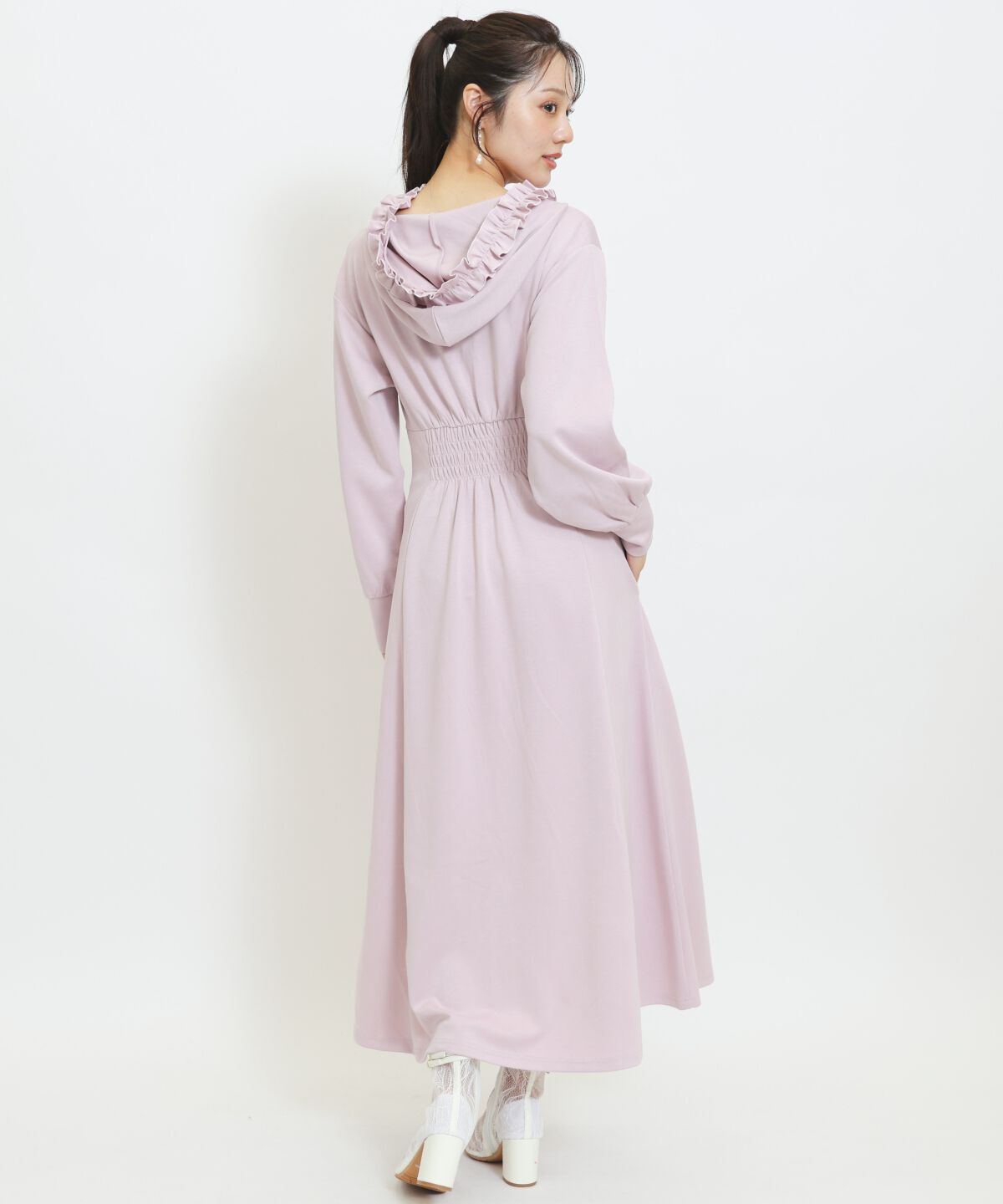 WILLSELECTION「WILLSELECTION&times;マイメロディ＆クロミ 刺繍フリルフードパーカーワンピース」|ワンピース|