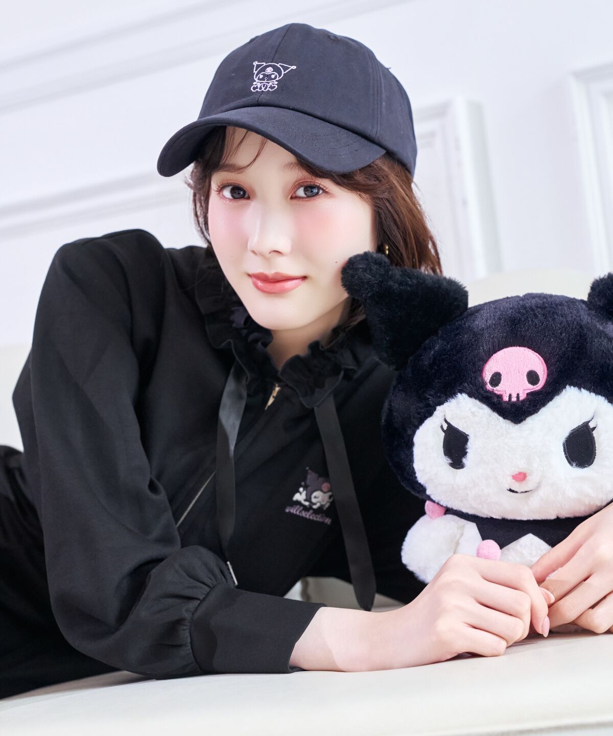WILLSELECTION「WILLSELECTION&times;マイメロディ＆クロミ 刺繍フリルフードパーカーワンピース」|ワンピース|