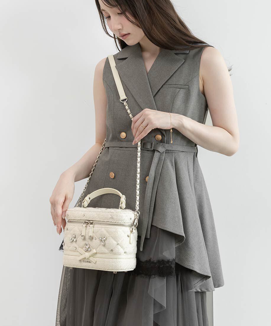  「【Special Bag】2WAY ビジューキルティングバニティバッグ」|ショルダー・メッセンジャー|