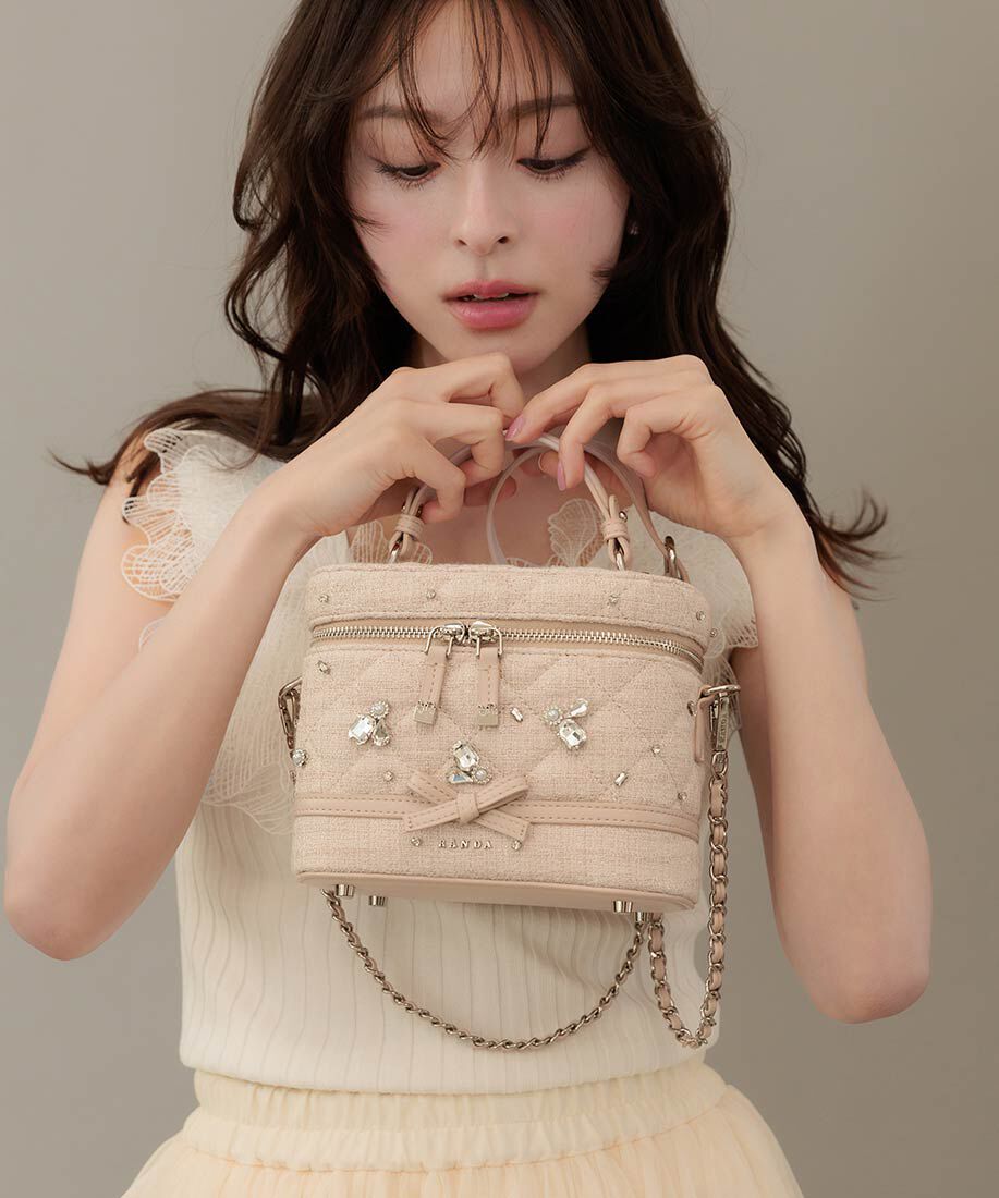  「【Special Bag】2WAY ビジューキルティングバニティバッグ」|ショルダー・メッセンジャー|