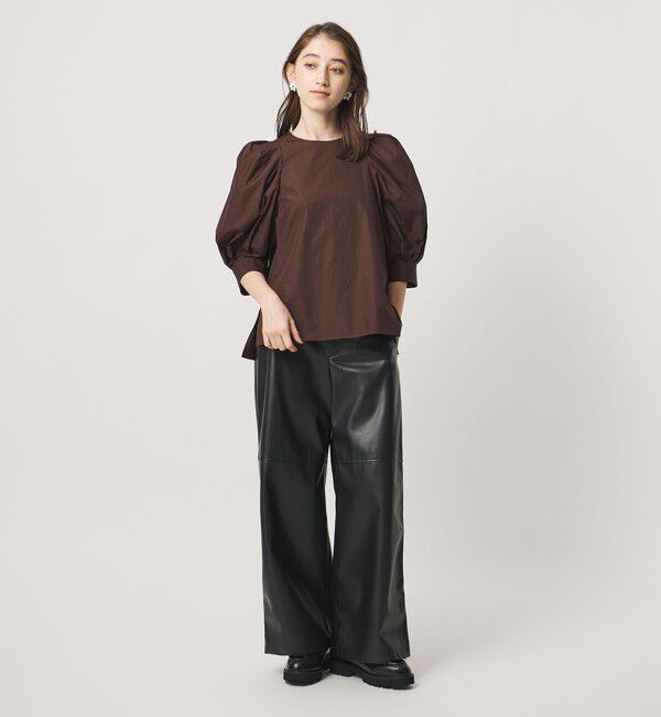 UNITED ARROWS「5分袖 コットン パプ ブラウス」|シャツ・ブラウス|