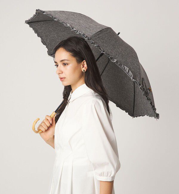 UNITED ARROWS green label relaxing「＜because＞フリルアンブレラ 長傘 晴雨兼用」|傘|