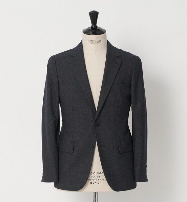 UNITED ARROWS green label relaxing「A+ TWPU バーズアイ 2B スリム セットアップ ジャケット -ストレッチ-」|テーラードジャケット|DK.GRAY
