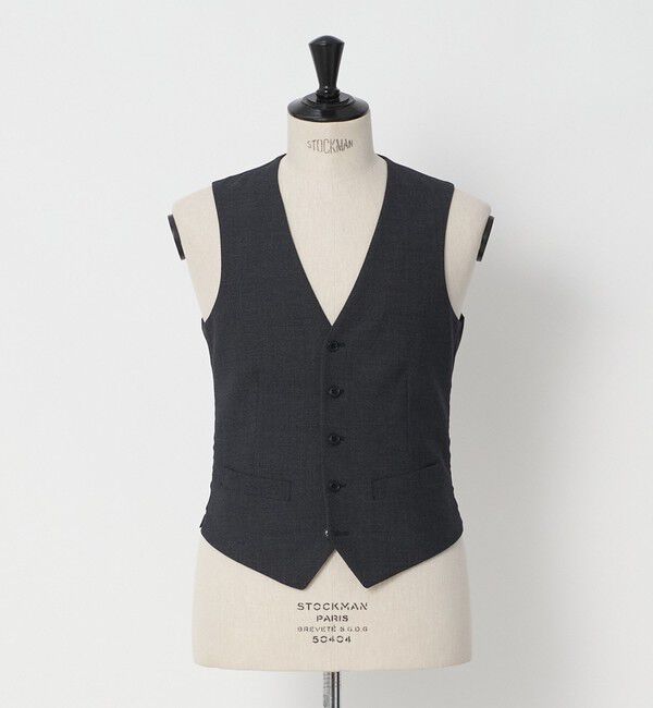 UNITED ARROWS green label relaxing「A+ TWPU バーズアイ 5B スリム セットアップ ベスト」|ベスト・ジレ|