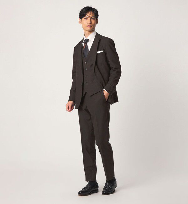 UNITED ARROWS green label relaxing「A+ TWPU バーズアイ 5B スリム セットアップ ベスト」|ベスト・ジレ|
