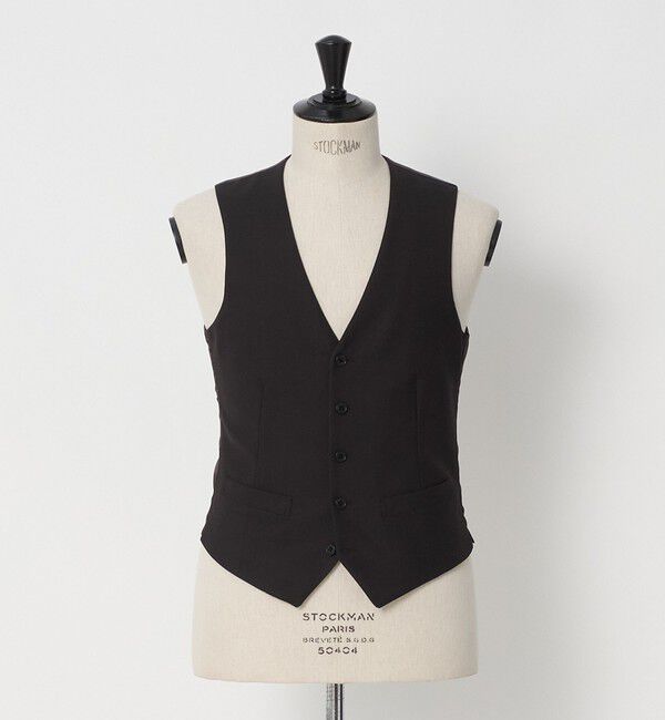 UNITED ARROWS green label relaxing「A+ TWPU バーズアイ 5B スリム セットアップ ベスト」|ベスト・ジレ|