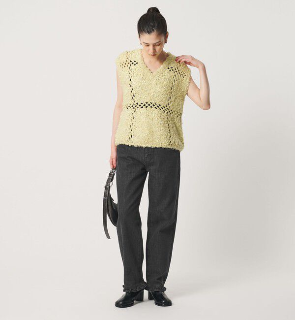 BEAUTY&YOUTH UNITED ARROWS「フリル テーパード デニムパンツ」|デニム|