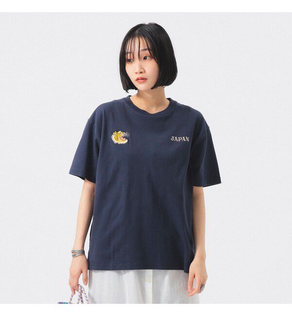 BEAMS SELECTION for WOMEN「【別注】テーラー東洋 / 50th 50％ スカ Tシャツ」|Tシャツ・カットソー|NAVY