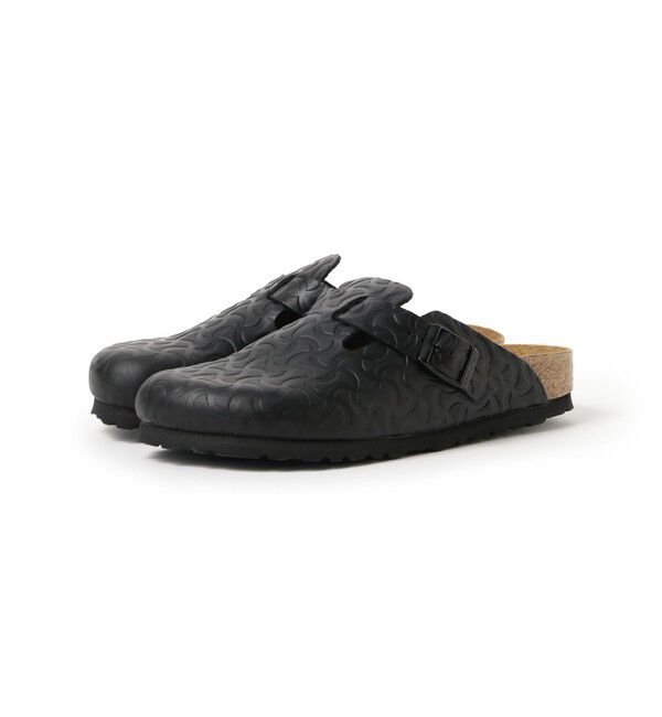 BEAMS SELECTION for WOMEN「【別注】BIRKENSTOCK / BOSTON &ldquo;BONE PATTERN&rdquo; Smooth BLACK」|サンダル|