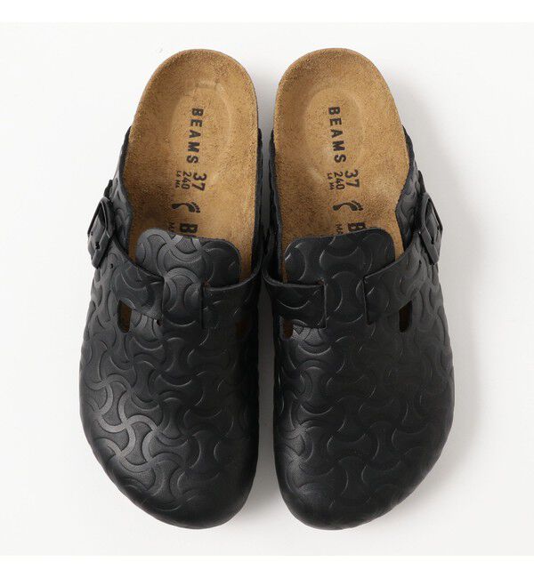 BEAMS SELECTION for WOMEN「【別注】BIRKENSTOCK / BOSTON &ldquo;BONE PATTERN&rdquo; Smooth BLACK」|サンダル|