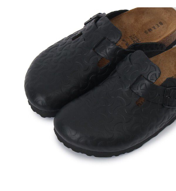 BEAMS SELECTION for WOMEN「【別注】BIRKENSTOCK / BOSTON &ldquo;BONE PATTERN&rdquo; Smooth BLACK」|サンダル|