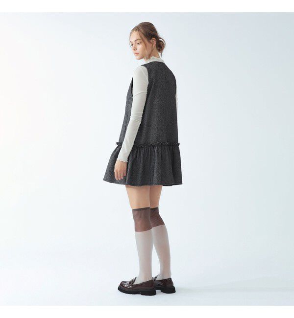 Ray BEAMS 「ツイード ZIP ノースリーブ ミニ ワンピース」|ワンピース|