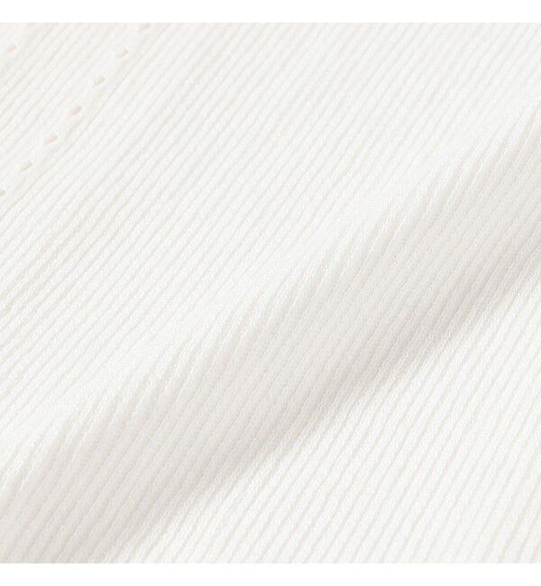 Ray BEAMS 「レース編み フリルネック プルオーバー」|ニット・セーター|