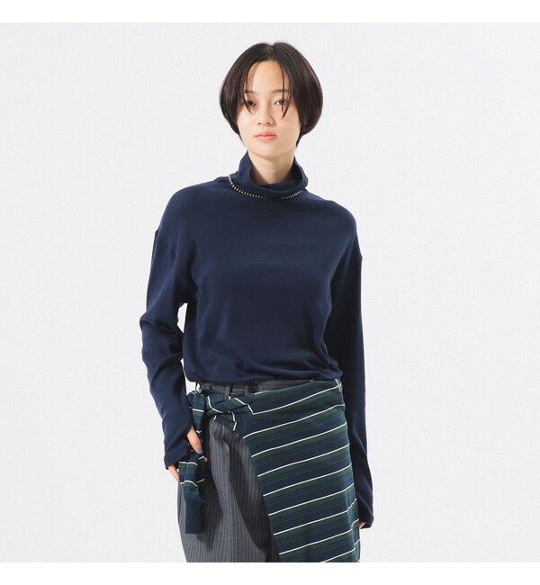 BEAMSBOY「ヘム ドロー ストリング タートル」|Tシャツ・カットソー|NAVY