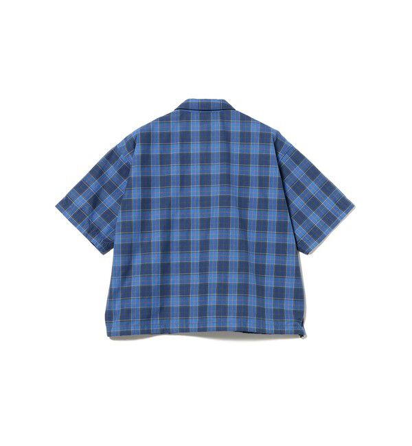 BEAMS「BEAMS｜Check Zip Up Shirt｜メンズ ジップアップシャツ ブルゾン｜ワークテイスト｜シワになりにくい 速乾」|シャツ・ブラウス|