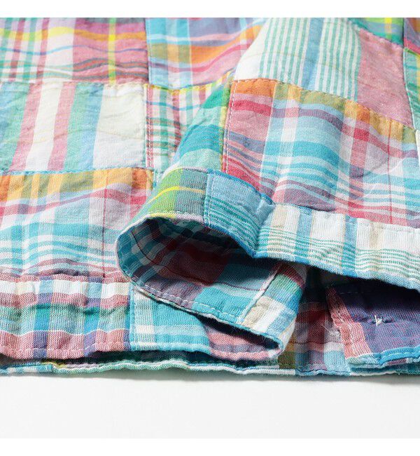 BEAMS PLUS「Cabana Boy-SHT Patchwork Madras Pink」|シャツ・ブラウス|