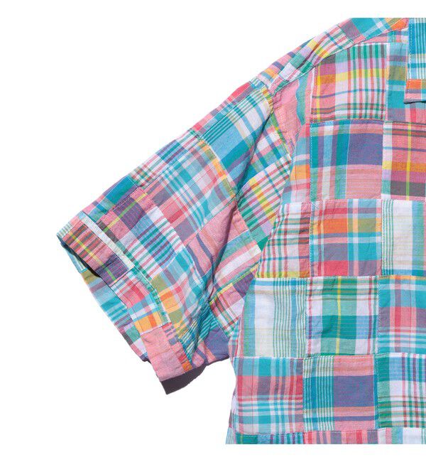 BEAMS PLUS「Cabana Boy-SHT Patchwork Madras Pink」|シャツ・ブラウス|