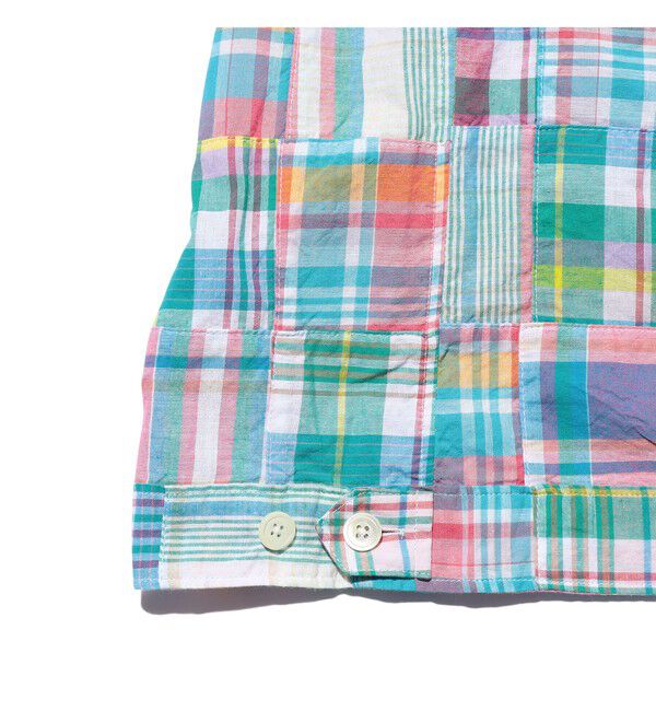 BEAMS PLUS「Cabana Boy-SHT Patchwork Madras Pink」|シャツ・ブラウス|
