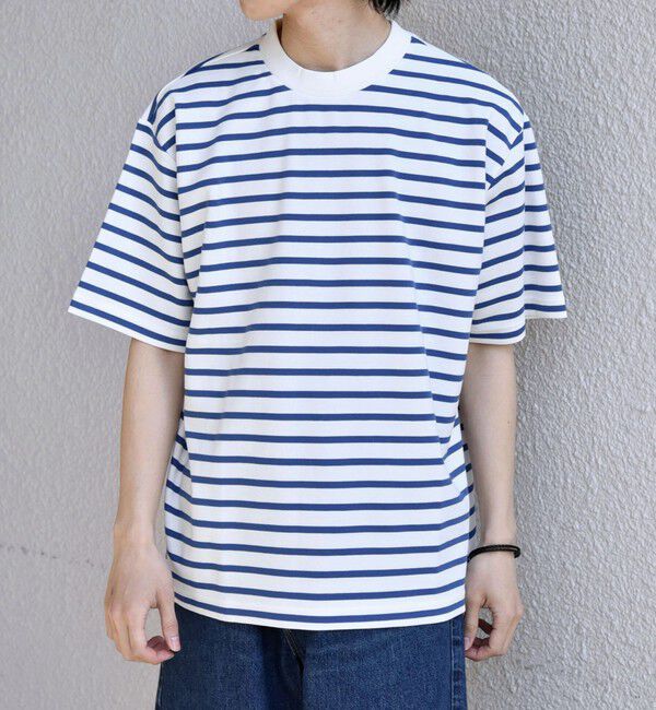 SHIPS any「SHIPS any:〈洗濯機可能〉デザイン リブ ベーシック ボーダー Tシャツ◇」|Tシャツ・カットソー|